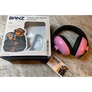 NEW Baby BANZ Hear No Blare Earmuffs for Infants/toddlers  0-2 Years PINK